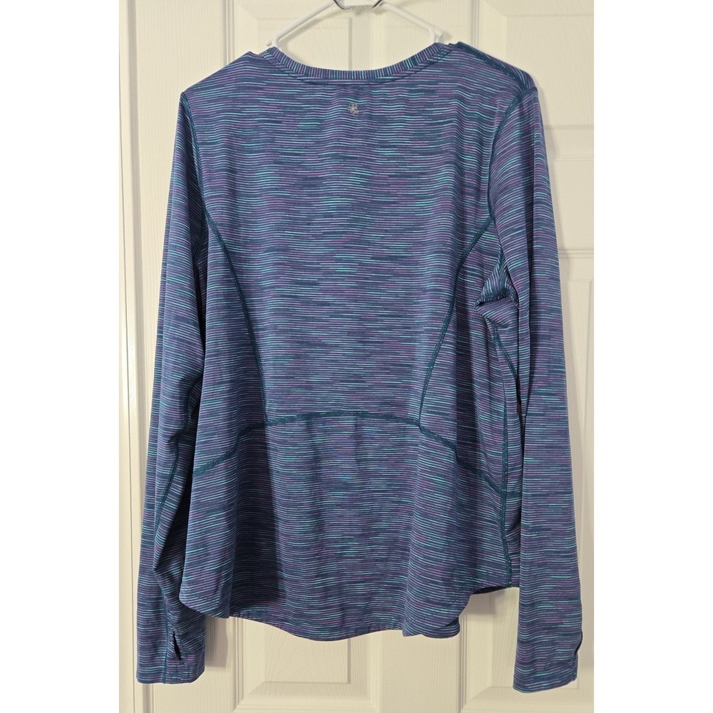 Tek Gear Womans Athletic Blouse Long Sleeve Size XL Multi Color - Picture 3 of 5